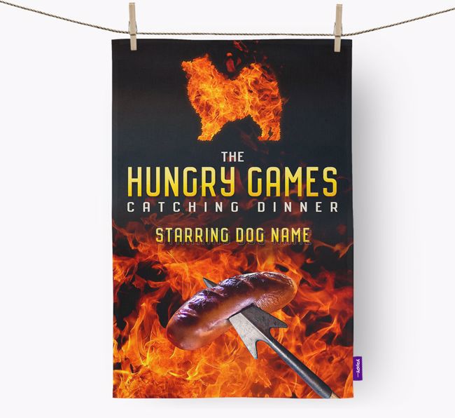 'The Hungry Games' - Personalised {breedFullName} Tea Towel